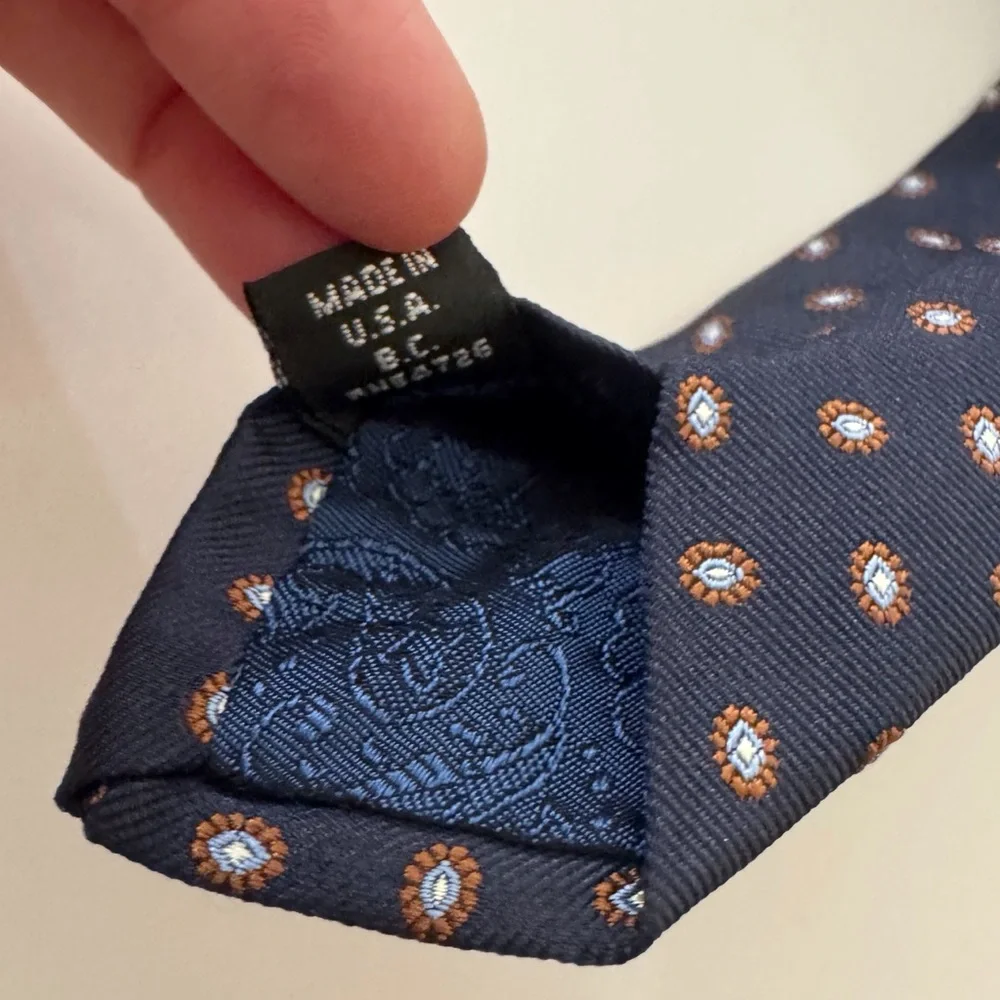 Windsor for Tom James Navy Silk Tie